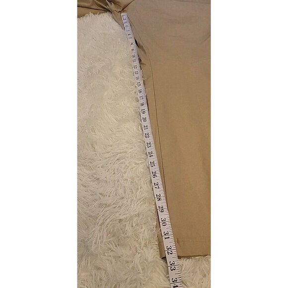 The Outfitters Lands End Womens Pants 16 Khaki Tan NWOT Chino Cotton PolySpandex - Picture 7 of 10